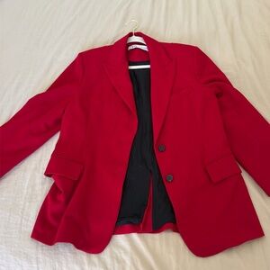 Zara Structured Red Blazer